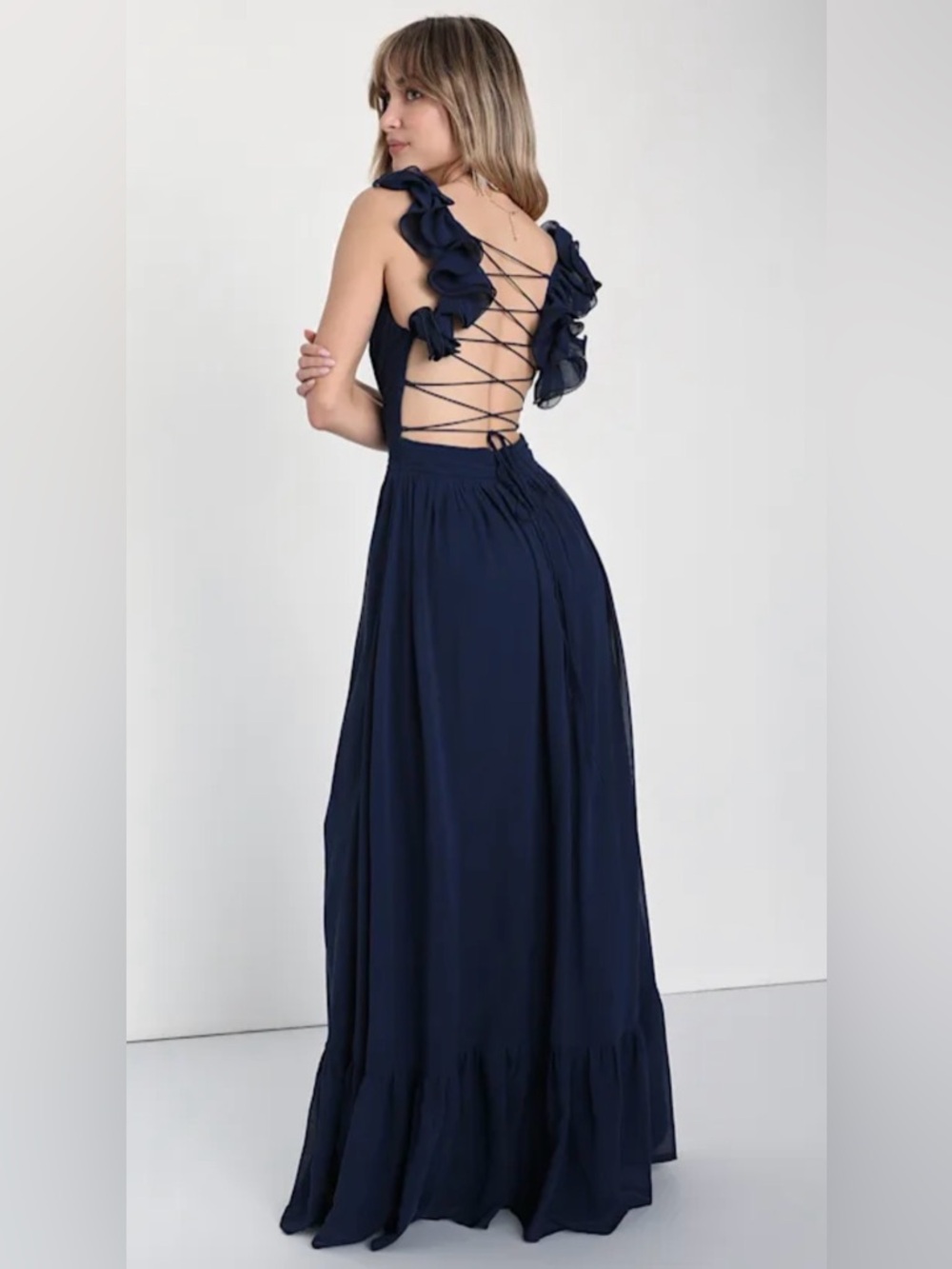 Lulu's Navy Maxi Dress